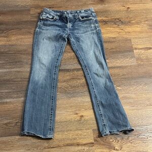 Miss Me Distressed Blue Boot Cut Jeans